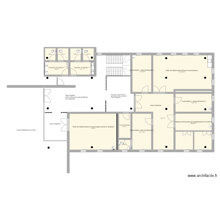 ENKR - RDC aménagé . Plan de 0 pièce et 0 m2