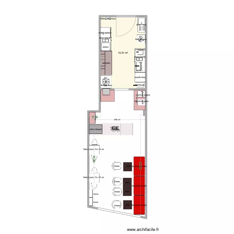 mexikebab gratte ciel. Plan de 