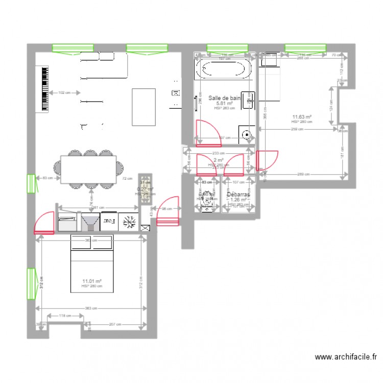 AppartPlanAgencement2. Plan de 0 pièce et 0 m2