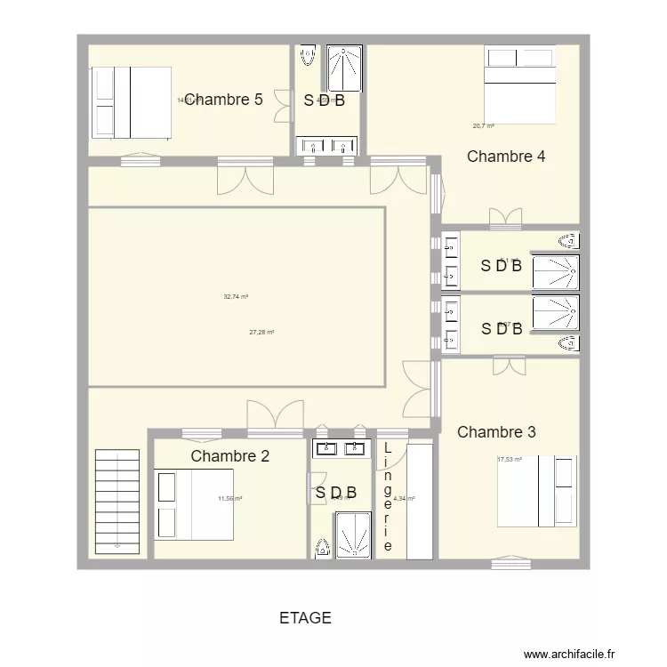 maison cimetiere etage. Plan de 