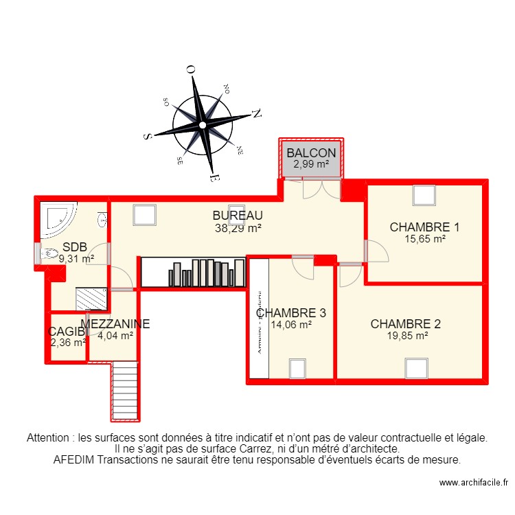 BI10651 - . Plan de 20 pièces et 199 m2