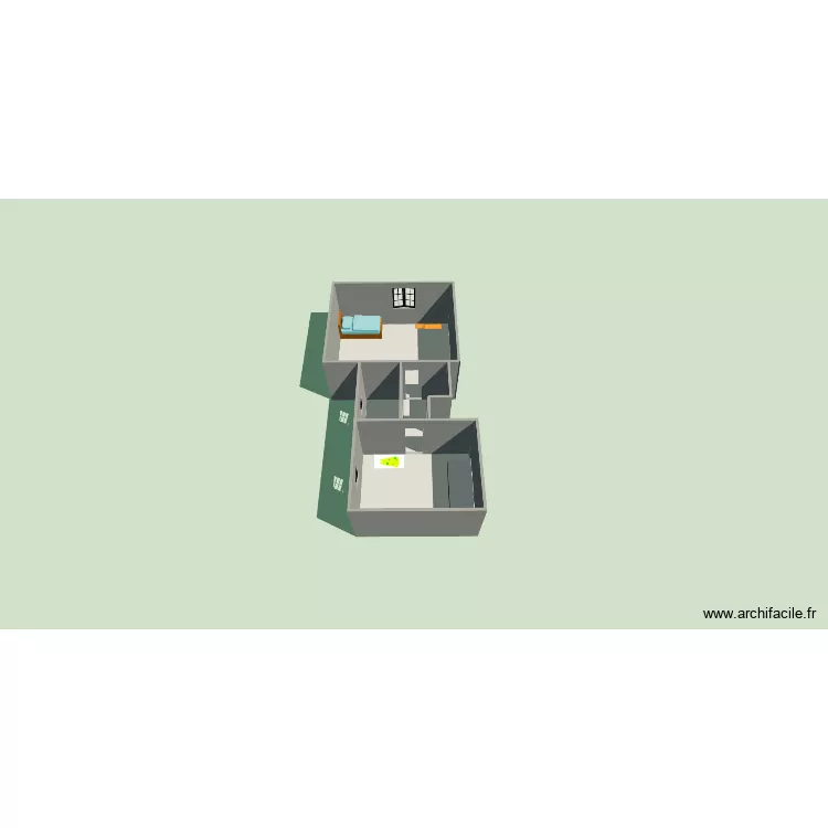 Etage. Plan de 4 Pièces et 41 m² Etage. Plan de 4 Pièces et 41 m²