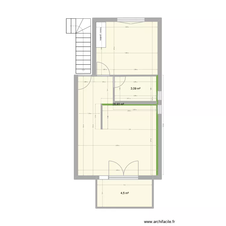 ESCALA 6.0 vide. Plan de 3 Pièces et 37 m² ESCALA 6.0 vide. Plan de 3 Pièces et 37 m²