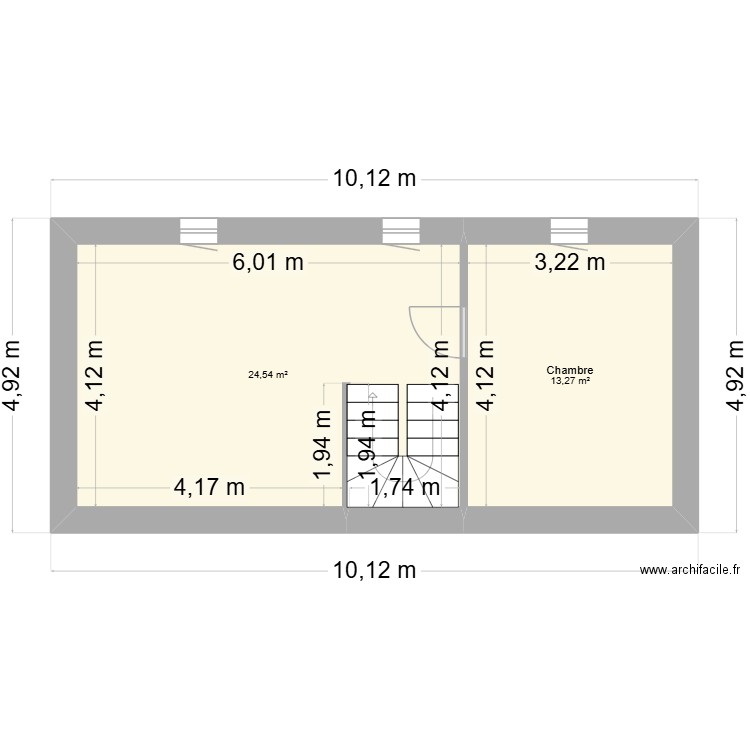 GRAVIAC 2. Plan de 2 pièces et 38 m2