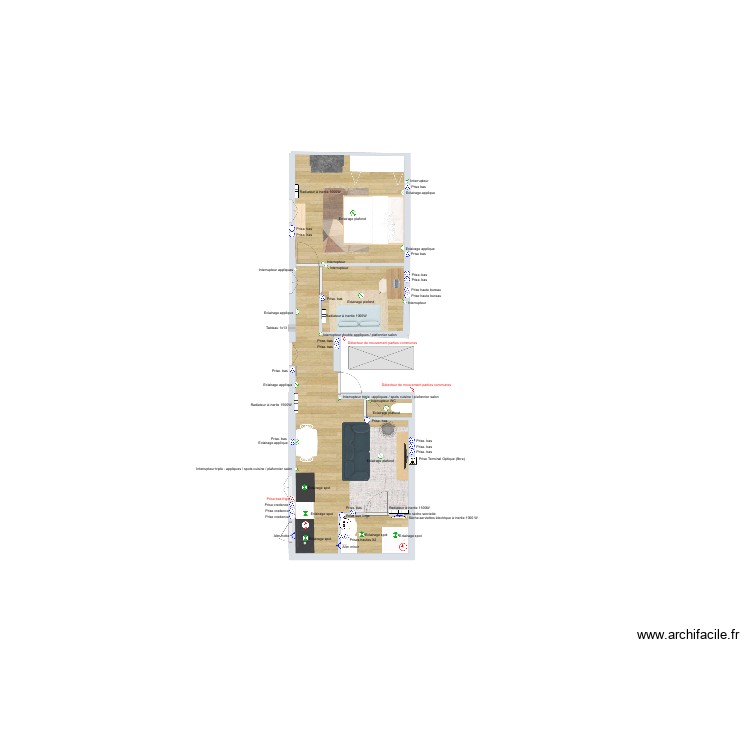 1er etage. Plan de 0 pièce et 0 m2