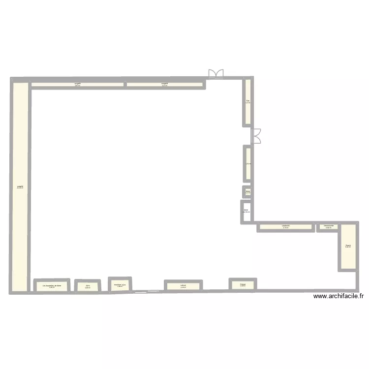 carefour 1. Plan de 15  et 66 m²