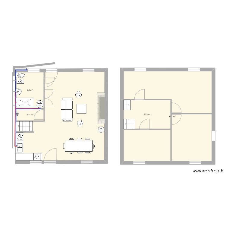 Mayres5. Plan de 5 pièces et 100 m2
