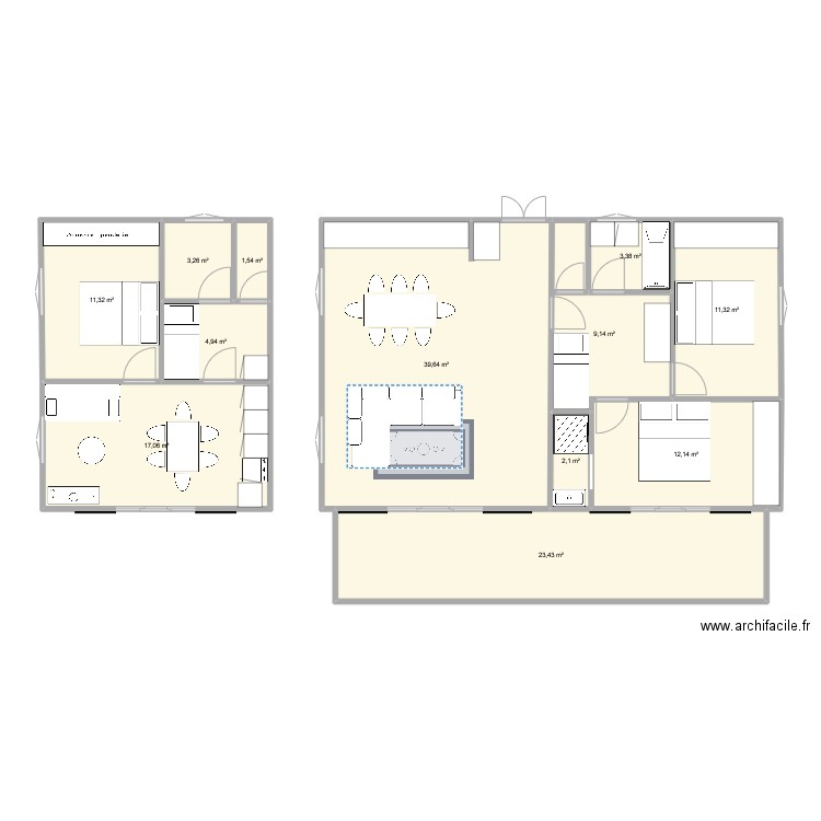 imm tour. Plan de 12 pièces et 139 m2
