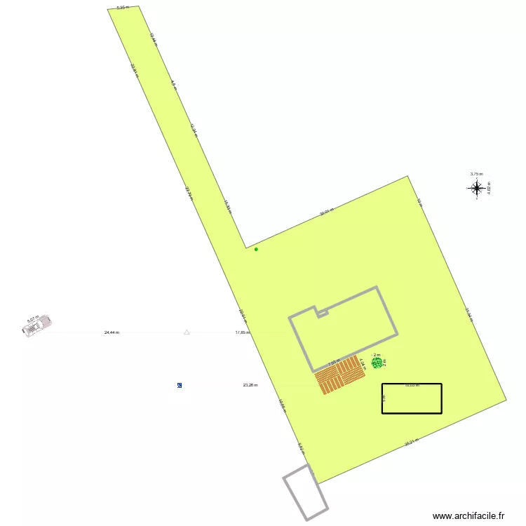 ESSAI. Plan de 4  et 218 m²