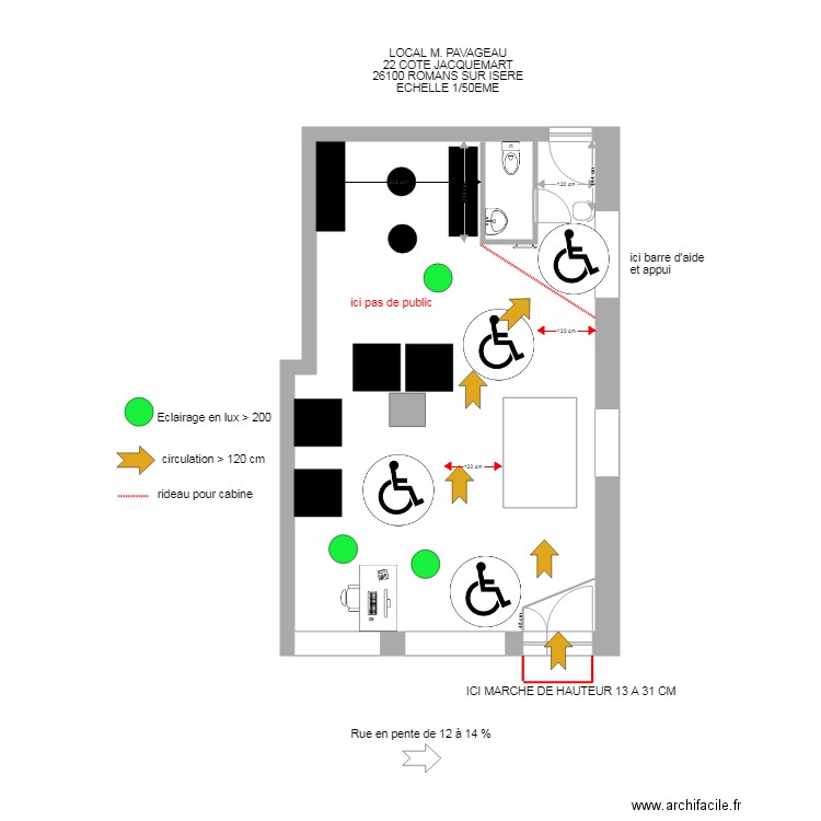 BOUTIQUE 22 COTE JACQUEMART M PAVAGEAU. Plan de 0 pièce et 0 m2