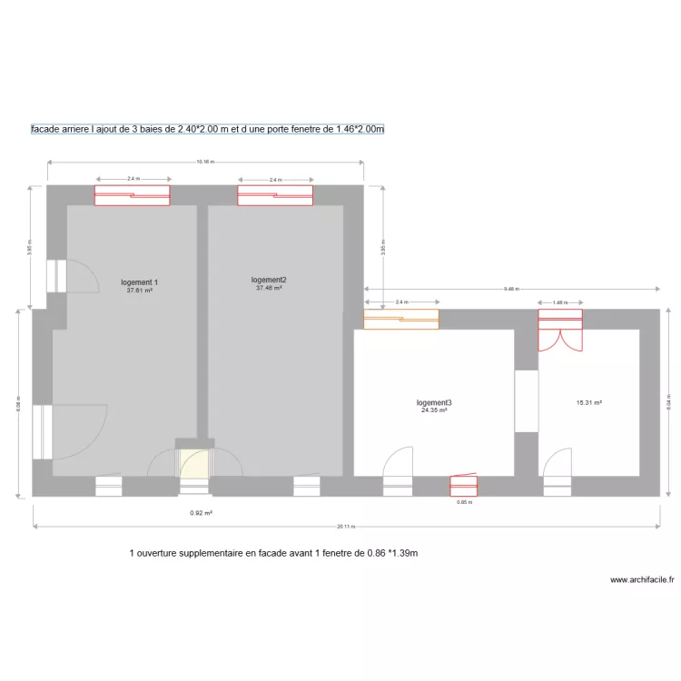 plan de masse proget de modif 1. Plan de 