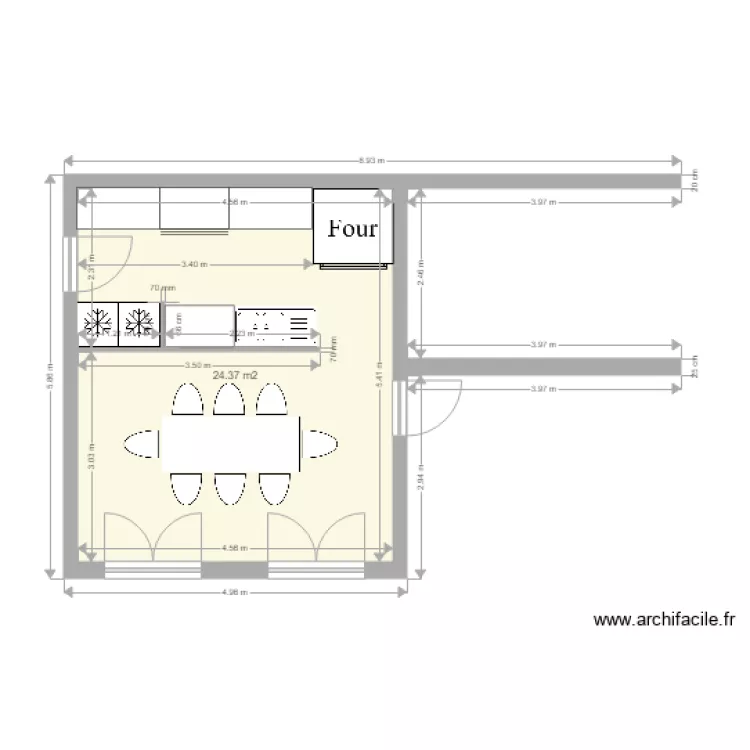 cuisine &eacute;t&eacute; N3. Plan de 