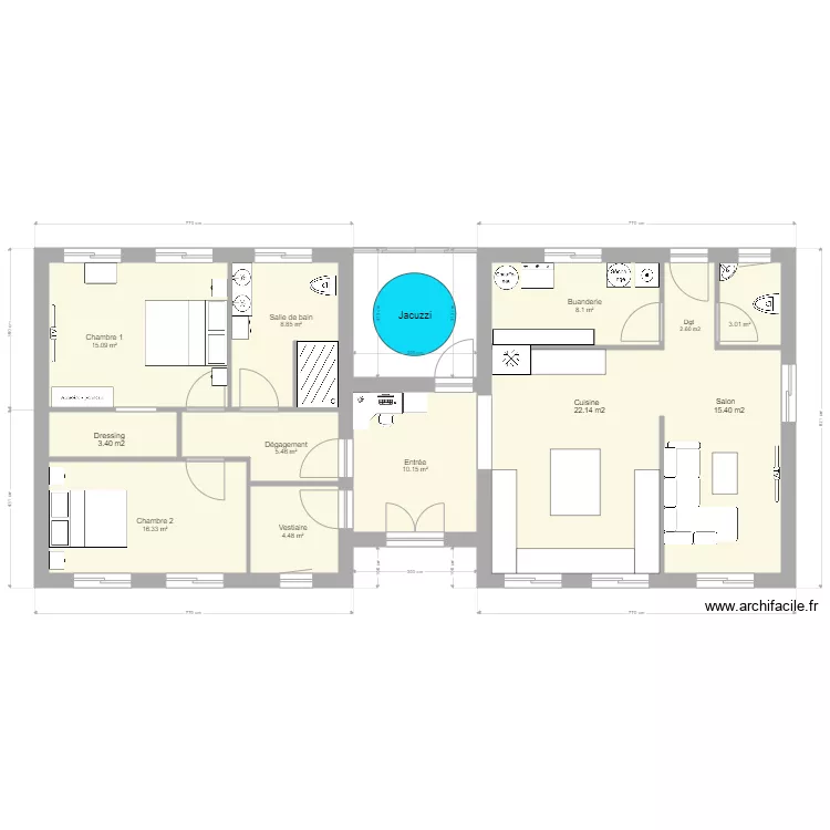 Plan maison M&ocirc;elan Am&eacute;nagements 4. Plan de 