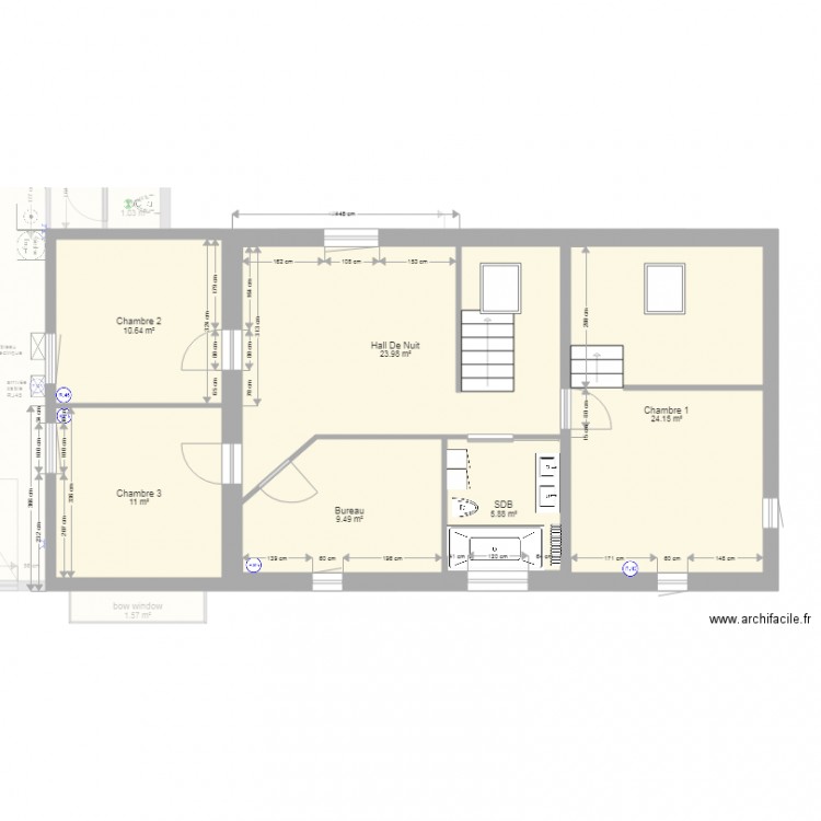 Maison Maleves rénovation electrique  réseau Lumi. Plan de 0 pièce et 0 m2