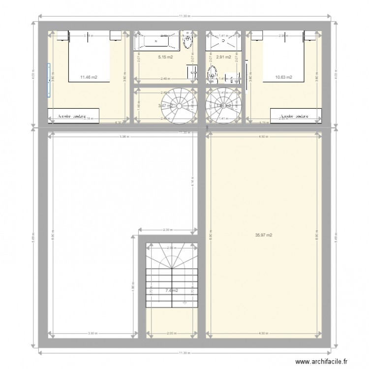far. Plan de 0 pièce et 0 m2