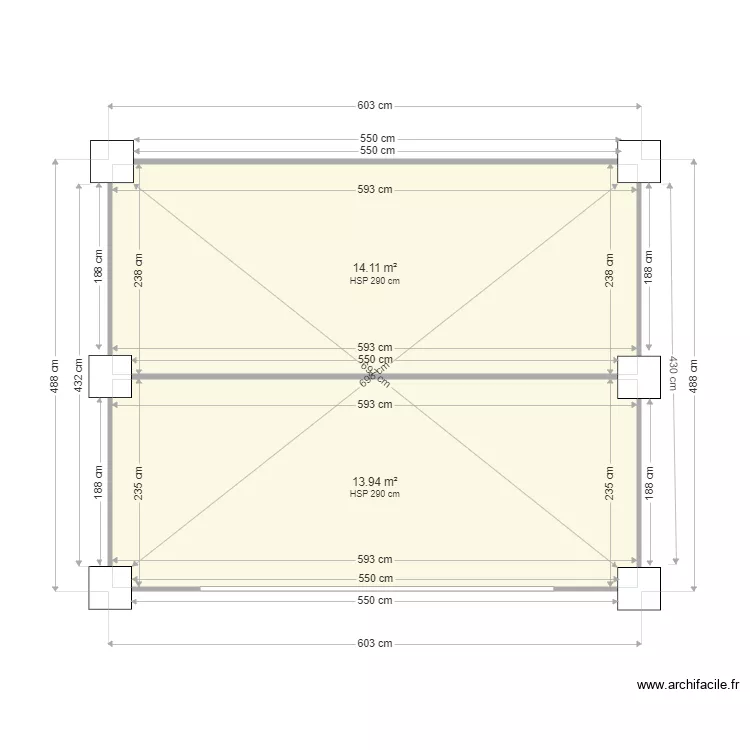 Garage Le Fleix. Plan de 
