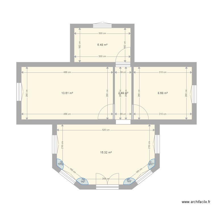 Maison de Rachelle couloir sdb. Plan de 0 pièce et 0 m2