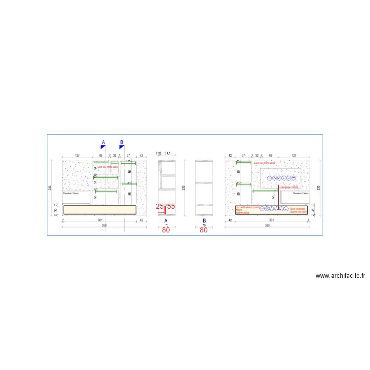 elec meuble cheminee. Plan de 0 pièce et 0 m2