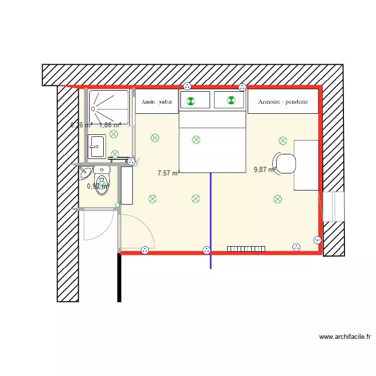 Projet chambre 1. Plan de Projet chambre 1. Plan de