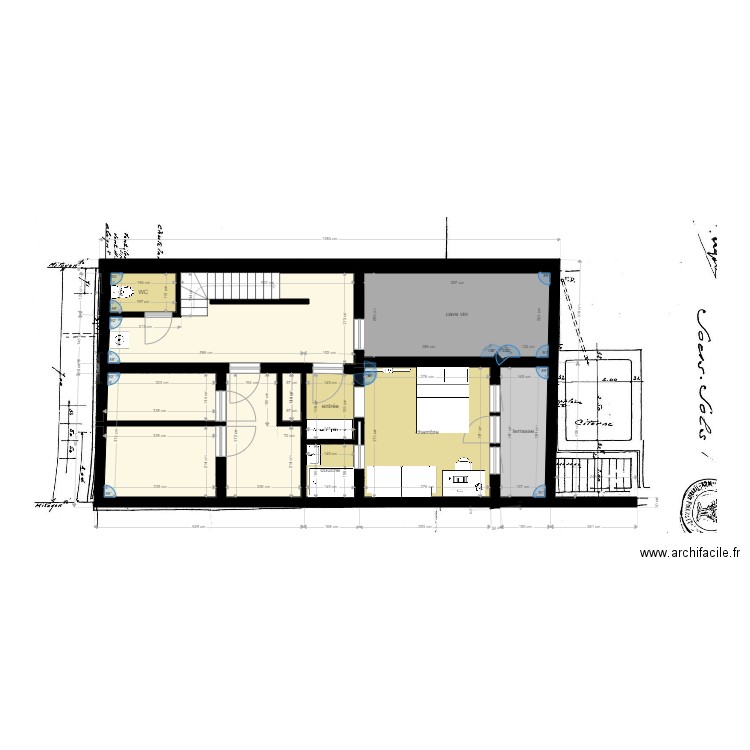 sous sol clémence 1. Plan de 0 pièce et 0 m2