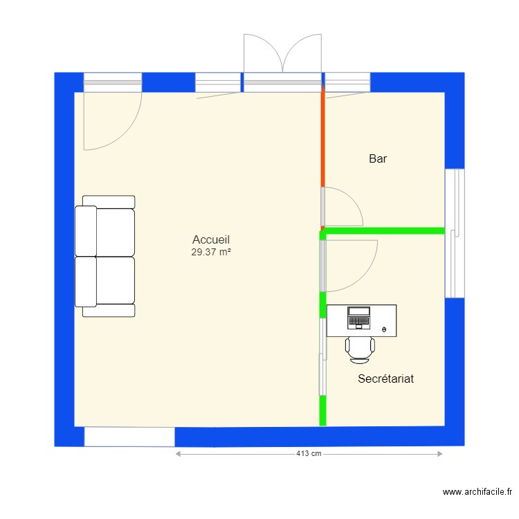 Théatre plan modifié. Plan de 0 pièce et 0 m2