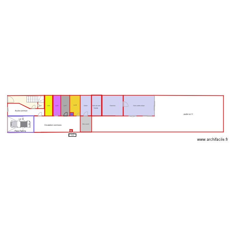 rez de chaussé pousssy v5. Plan de 0 pièce et 0 m2