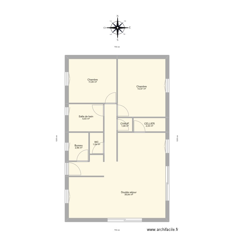 PROGET 90m. Plan de 0 pièce et 0 m2