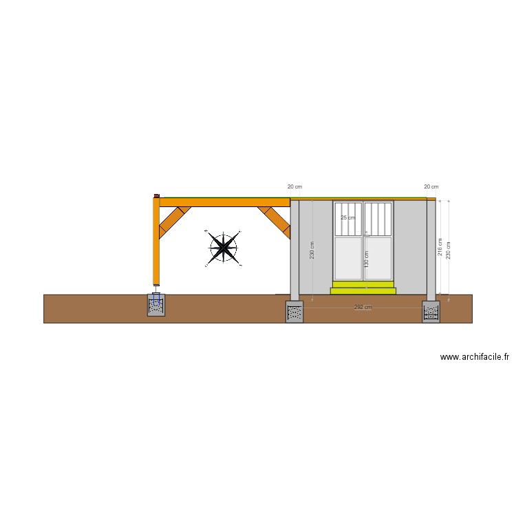 Observatoire coupe 3  (SO) . Plan de 0 pièce et 0 m2