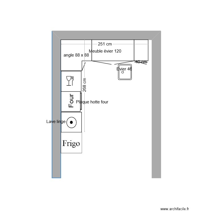 Cuisine 2 Piccioni v2. Plan de 0 pièce et 0 m2