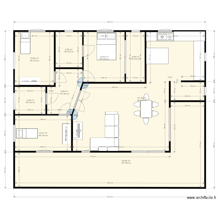 PipooA7wp. Plan de 9 pièces et 147 m2