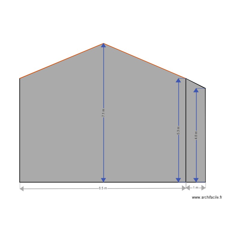 facade sud avant. Plan de 0 pièce et 0 m2