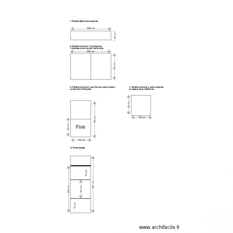 fenetres. Plan de 0 pièce et 0 m2