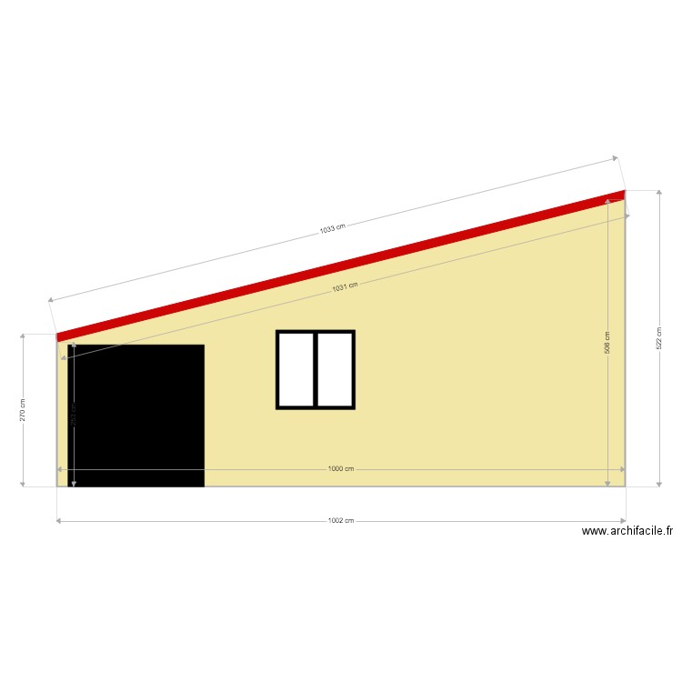 Façade Ouest. Plan de 0 pièce et 0 m2