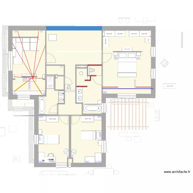 penderie test. Plan de 