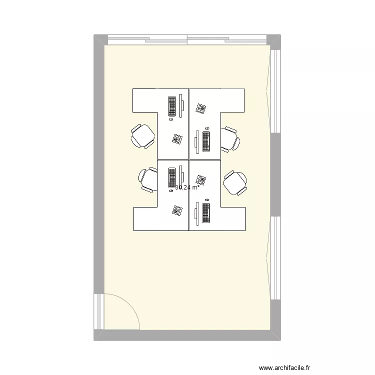 bureau. Plan de 
