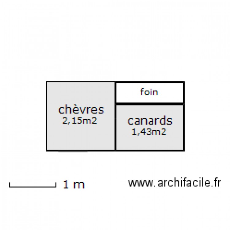 abri pour les chevre. Plan de 0 pièce et 0 m2