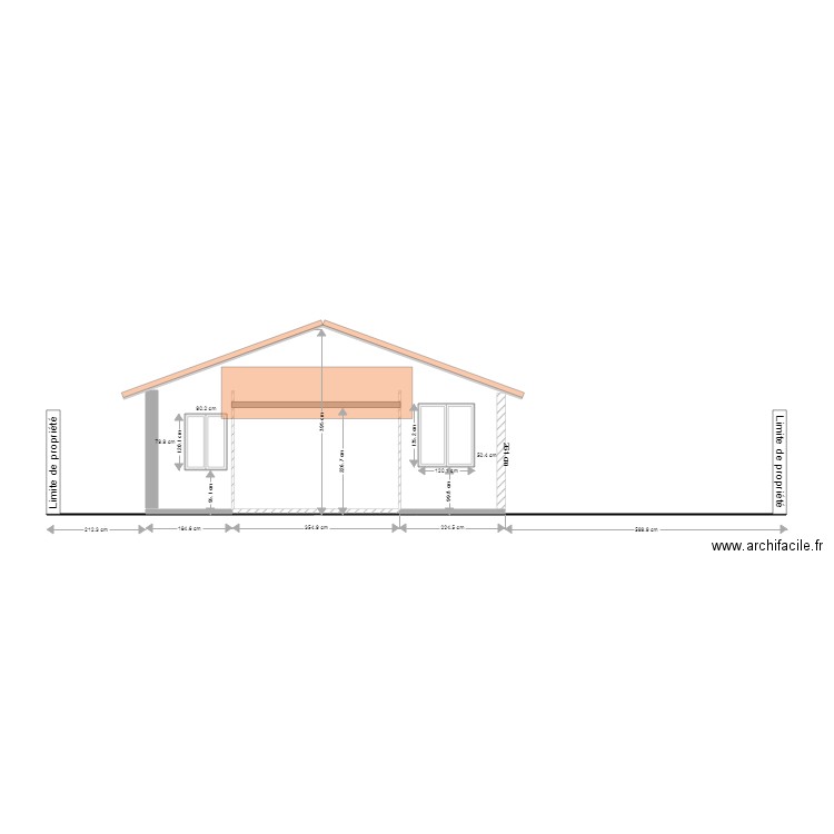 DP4 PLAN DES FACADES ET TOITURES OUEST. Plan de 0 pièce et 0 m2