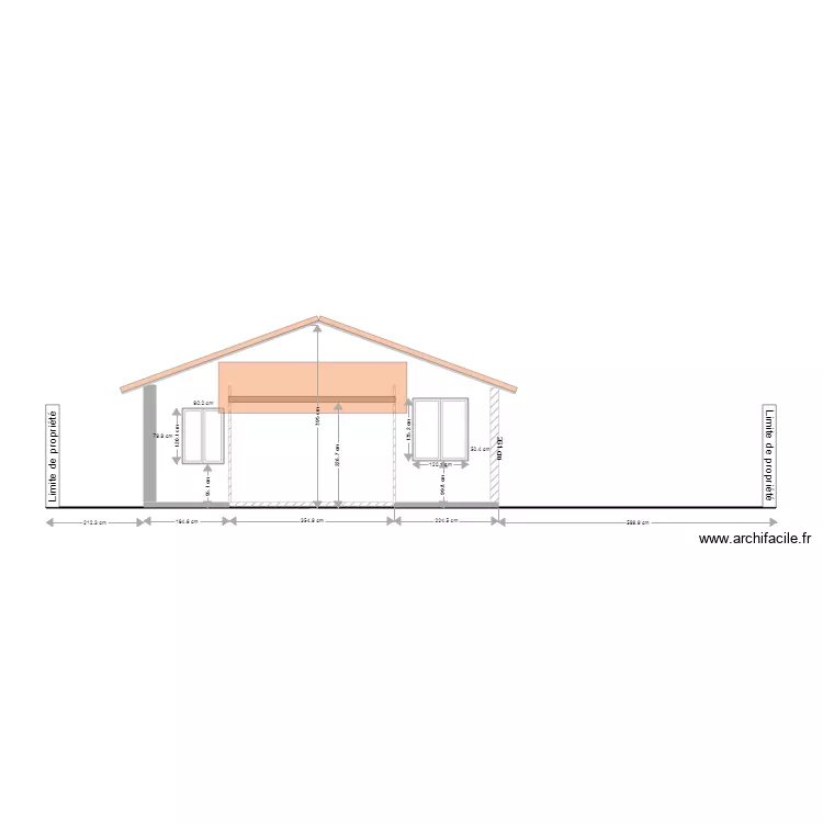 DP4 PLAN DES FACADES ET TOITURES OUEST. Plan de 
