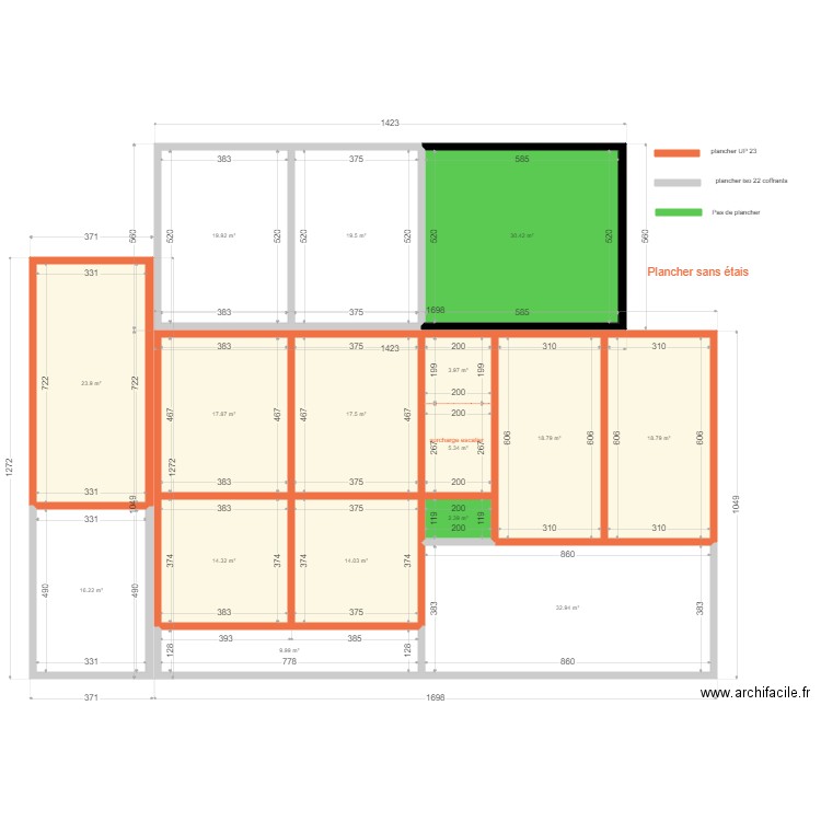 DAVID  PLANCHER VS. Plan de 16 pièces et 266 m2