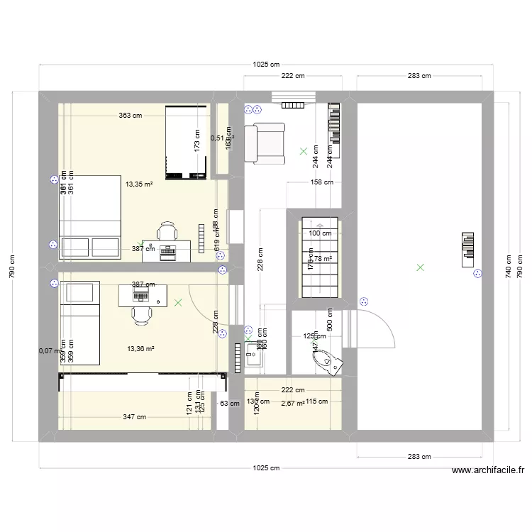 grenier filles 2024 08 10. Plan de 