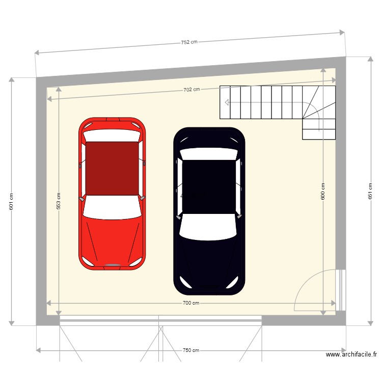 Garage. Plan de 0 pièce et 0 m2