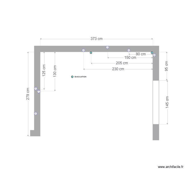 KYRIELLE plan cuisine implantation desprises et &eacute;vac. Plan de 