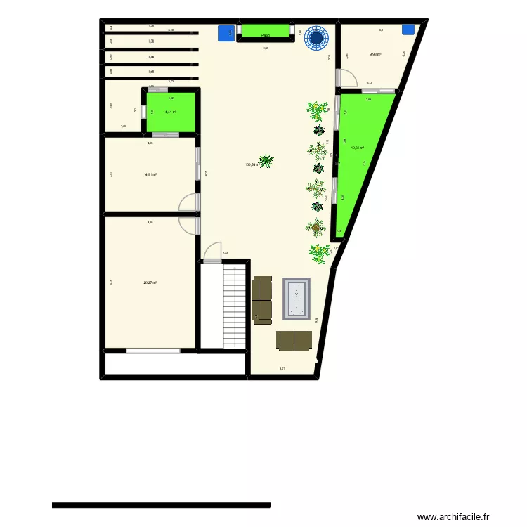 Cite dabakh. Plan de 7  et 168 m²
