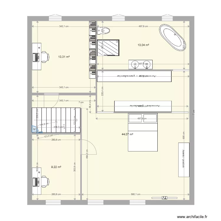 2eme etage plan avril 2021. Plan de 