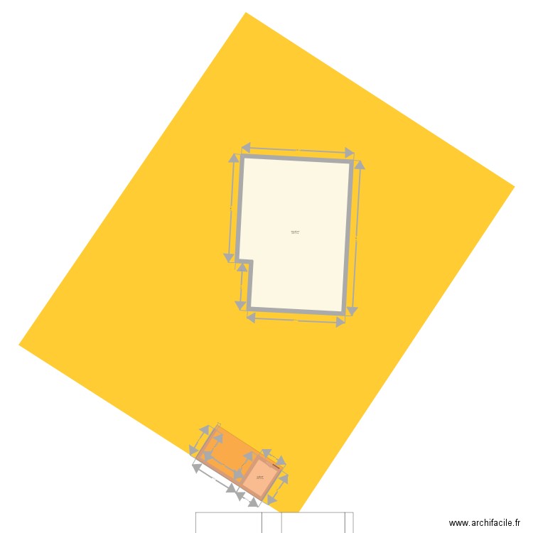 abri de jardin  .ok. Plan de 2 pièces et 110 m2