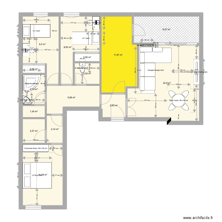 Appart Fatima. Plan de 0 pièce et 0 m2