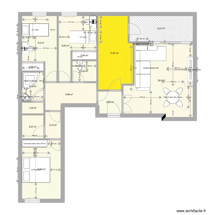 Appart Fatima. Plan de 