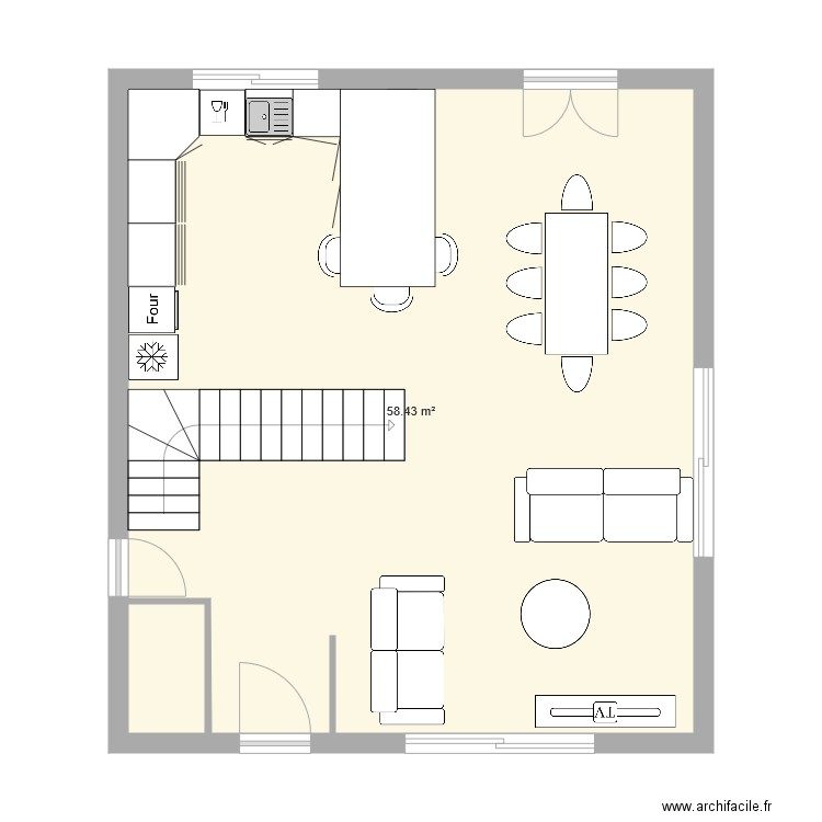 RDC. Plan de 0 pièce et 0 m2