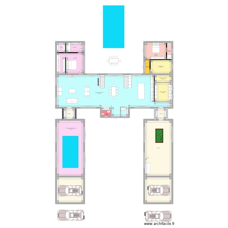 MANOIR GARAUC RDC V3. Plan de 17 pièces et 352 m2