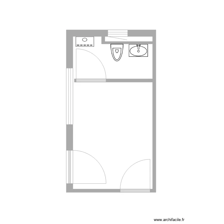 Sanitaire Handicap&eacute; 2. Plan de 